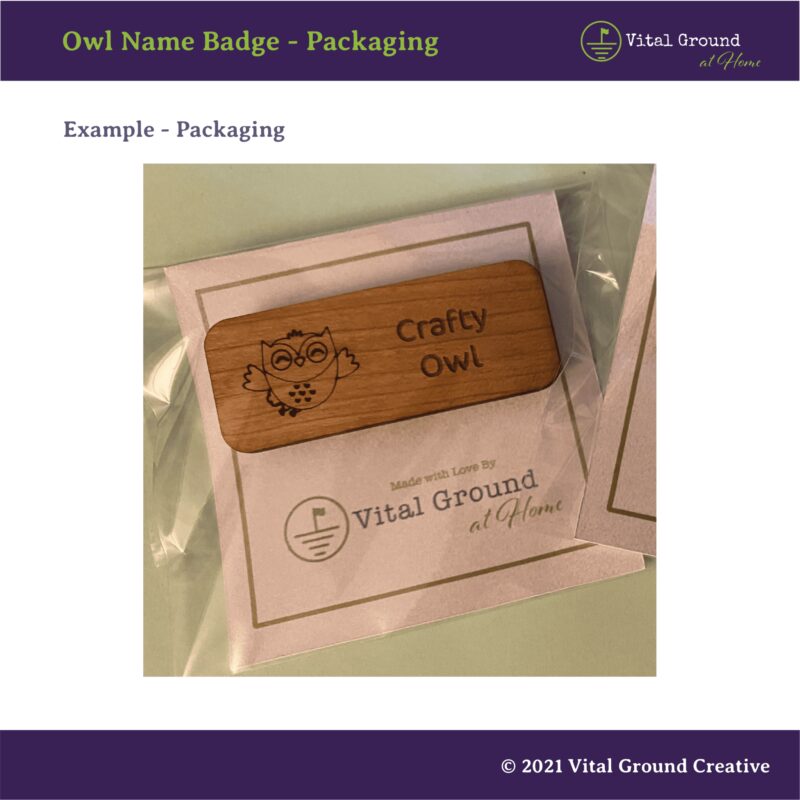 Personalised Brownie Guide Leader Owl Name Badge | Vital Ground Creative